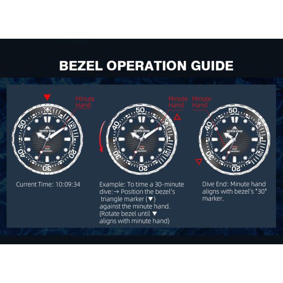 тактичний годинник North Edge Triton 30 Bar - Зображення 2