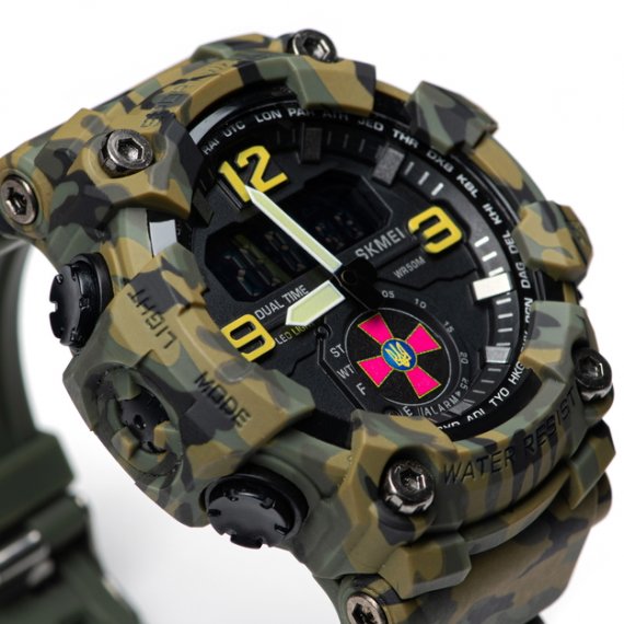 водостійкий тактичний годинник Skmei Brave ЗСУ - Зображення 8