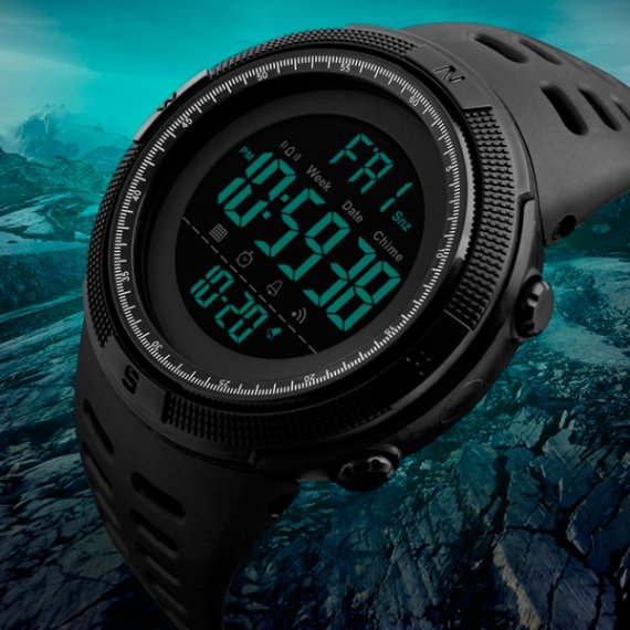 водостійкий тактичний годинник Skmei Amigo - Зображення 2