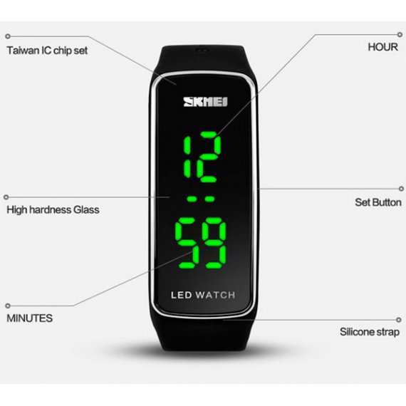 водостійкий годинник Skmei Electro 1119 - Зображення 3