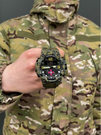 Чоловічий водостійкий тактичний годинник Skmei Brave ЗСУ