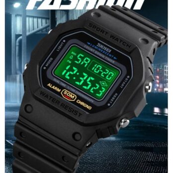 водостійкий тактичний годинник Skmei Dron Black