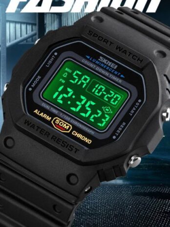 Водостійкий тактичний годинник Skmei Dron Black