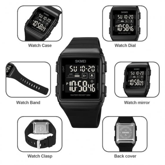 водостійкий тактичний годинник Skmei Hakaton Pro - Зображення 3