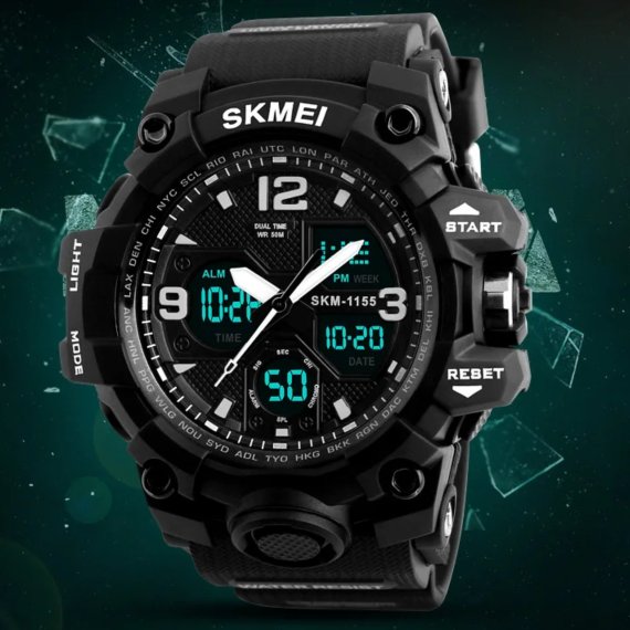 водостійкий тактичний годинник Skmei Hamlet 1155