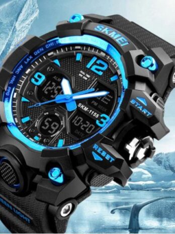 Водостійкий тактичний годинник Skmei Hamlet Blue 1155B