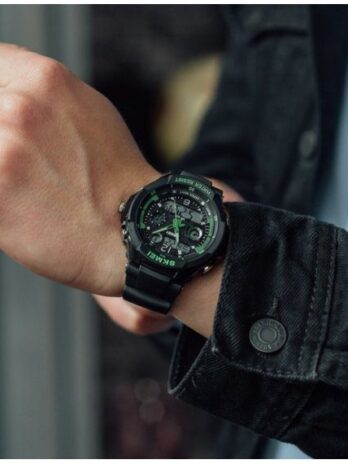 Водостійкий тактичний годинник Skmei S-Shock Green 0931