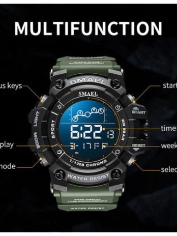 Чоловічий водостійкий тактичний годинник Smael Makro