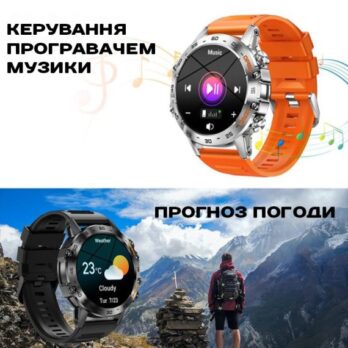 Розумний смарт годинник Smart Delta K52 Black, 2 ремінці