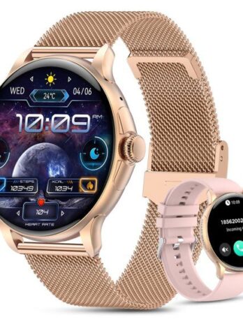 Розумний смарт годинник Smart Holiday Gold Steel, 2 ремінці