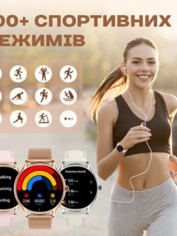 Розумний смарт годинник Smart Milano Gold Steel, 2 ремінці