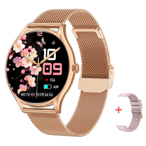 Розумний смарт годинник Smart Milano Gold Steel, 2 ремінці - Зображення 8