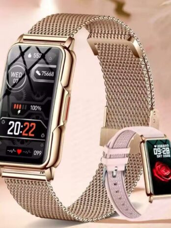 Розумний смарт годинник Smart Mioband Nano+ Gold, 2 ремінці