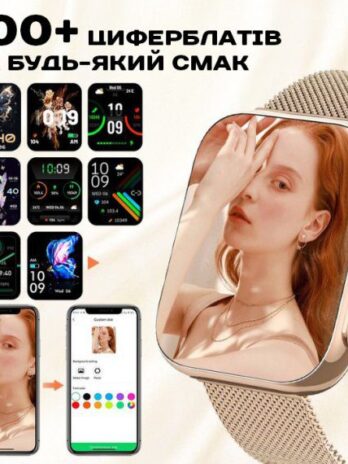 Розумний смарт годинник Smart Eva Gold, 2 ремінці