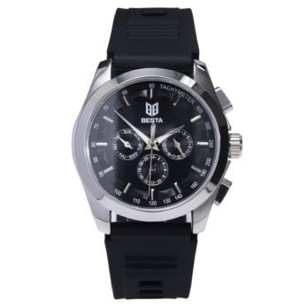 механічний годинник Besta Walker Elastic Black, 2 ремінці