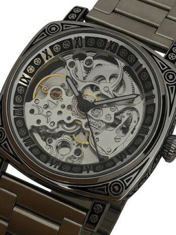 механічний годинник WishDoIt Baron Steel, 2 ремінці