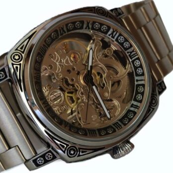 механічний годинник WishDoIt Baron Steel, 2 ремінці