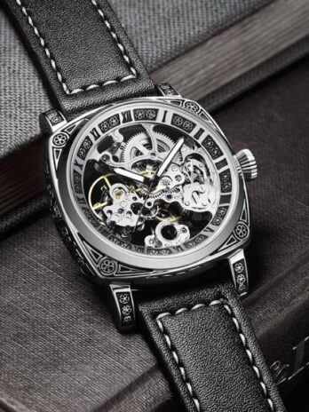 механічний годинник WishDoIt Baron Steel, 2 ремінці